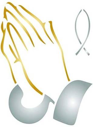 Stencils for Walls Praying Hands Stencil - 3 x 4 inch (S) - Reusable Religious Catholic Fish Wall Stencils Template - Use on Paper Projects