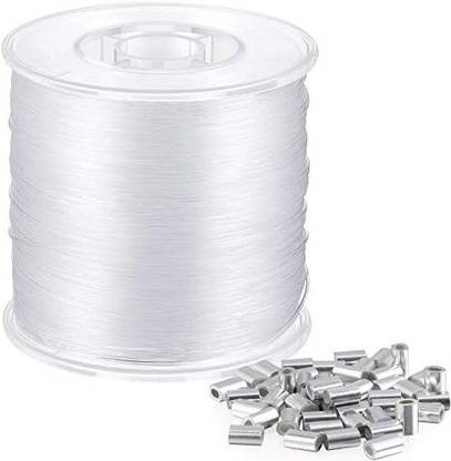 Sumind Clear Invisible Hanging Wire Supports Up to 50 Pounds Strong Clear Nylon Thread for Beading Sewing Quilting Hanging Orna