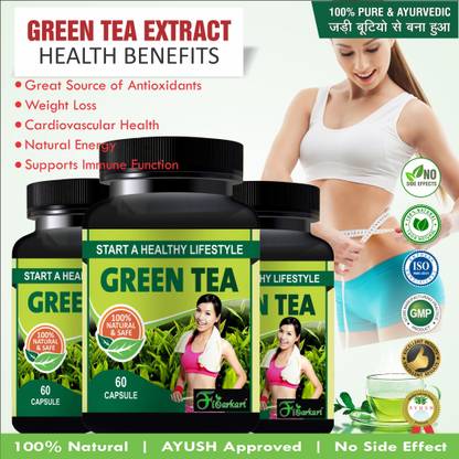 Floarkart Green Tea Supplement For Helps To burn Your Fat 100 % Ayurvedic