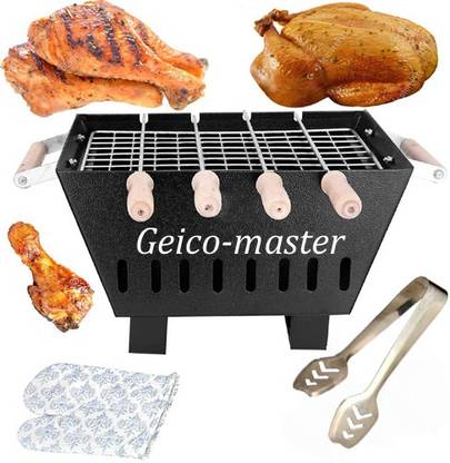 Geico master Mini Portable Barbecue with 4 Skewers, 1 Grill Electric Tandoor