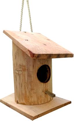 LIVEONCE Side Roof Bamboo Nest Bird House