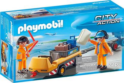 Playmobil Aircraft Tug with Ground Crew