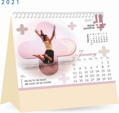 Jaitik Think positive motivation calender 2021 2021 Table Calendar