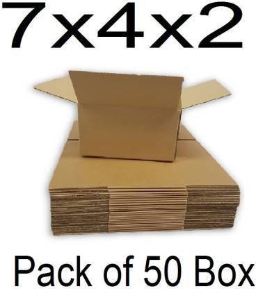 S N PACKAGING Corrugated Cardboard 3 Ply Corrugated Box Size L=7, W=4, H=2 Inches| Packaging Boxes for Moving/Storage Packaging Box