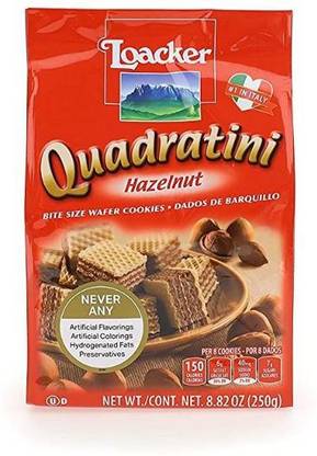 LOACKER Quadratini Wafer Hazelnut (Imported) Cream Filled Biscuit