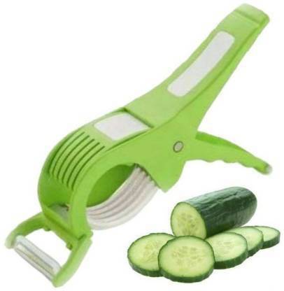 KITCHENCAFE 2 IN 1Plastic Vegetable Cutter with Peeler, Set of 1 Vegetable & Fruit Chopper Vegetable Grater & Slicer (1) Vegetable Grater & Slicer(multi colour) Vegetable Grater & Slicer