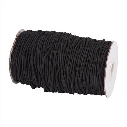 Creations Elastic Thread and Cord Black Elastic