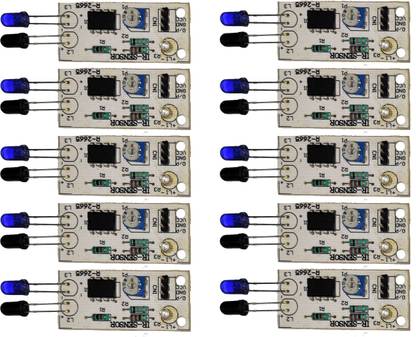 Electrobot Infrared Obstacle Avoidance IR Sensor Module for Arduino Smart Car Robot (10 Pcs) Electronic Components Electronic Hobby Kit