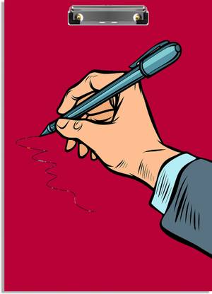 paper pebbles Maroon Color Romeo Digital Reprint Clip Board Exam Pad (14x10 Inches) Premium Quality