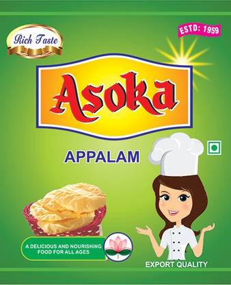 Asoka Plain Appalam papad (Pack of 4)