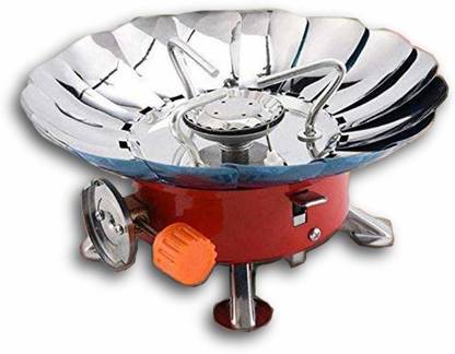 MegaDeal Ultra-light Small Volume Round Folding Camping Butane Gas Stove Burner with Storage Bag Iron Manual Butane Gas Stove