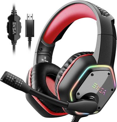 EKSA E1000 (Red) वायर्ड हेडसेट गेमिंग हेडफोन