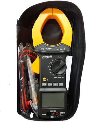 Metravi  Metravi DT-3250 Digital AC/DC Clamp Meter Auto-ranging, 52mm Jaw Size, DC/AC Voltage,1000A DC/AC Current Digital Multimeter