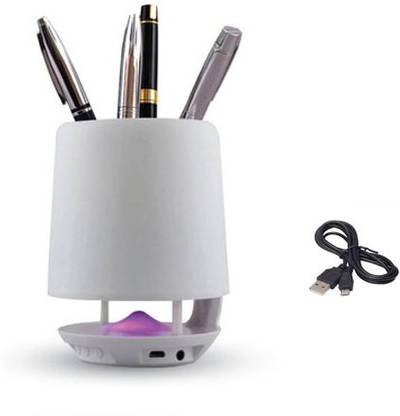 OBDIR J.B.L Pen Stand with Speaker, Multifunctional Wireless Pen Stand Supports AUX, USB Flash Drive, TF Card, Micro SD Card, which Changing Lights_Multi Color 5 W Bluetooth Speaker
