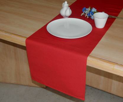 Home Colors.in Red 132 cm Table Runner