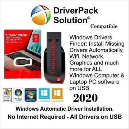 COMPATIBLE Driver Pack Solution 2020 Complete Latest Edition Offline with 32 GB Pen drive