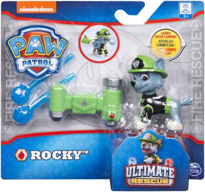 PAW PATROL Ultimate Rescue Water Cannon Rocky Hero Pup Figure