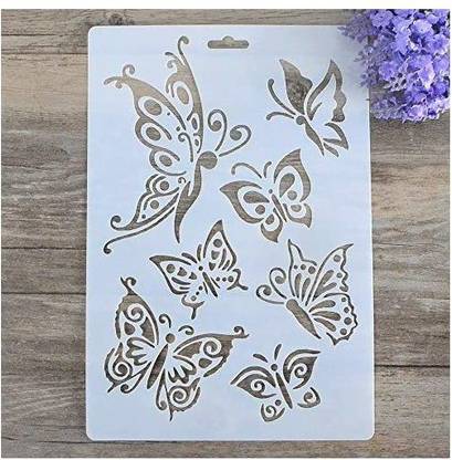 SLGIFT DIY Decorative Stencil Template for Painting on Walls Furniture Crafts (Butterfly)