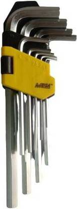MEGA LH09 9PCS LONG PATTERN CHROME FINISHED Allen Key Set