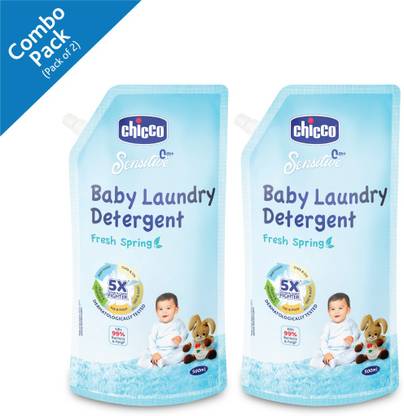 Chicco Laundry Detergent Fresh Spring 500 ml (Pack of 2) Fresh Liquid Detergent
