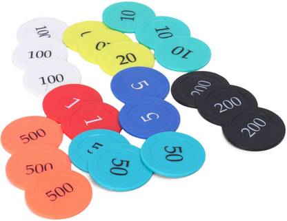 DIOART XI-129-™Rummy counters Coins for Games at Home, picnics ,Parties etc Educational Board Games