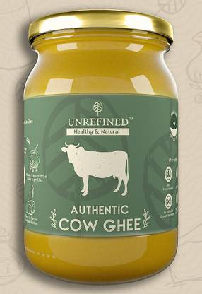 Unrefined Padati Authentic Pure Cow Ghee | Natural | Heathy | 500ml Glass Bottle Ghee Glass Bottle