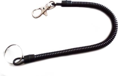 variety-store Plastic Spiral spring keychain Black Key Chain