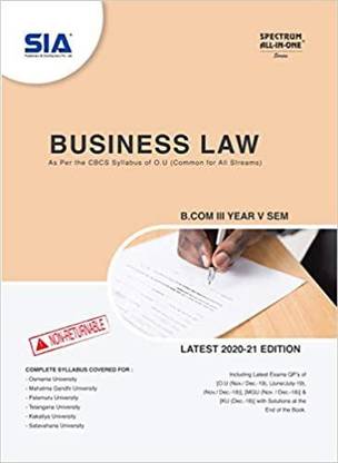 B.com Third Year Fifth Sem BUSINESS LAW (O.U) 2020-2021 Edition