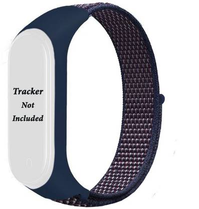 CellFAther Woven Nylon Wristband Strap for Mi Band 5 /Mi Band 4/ Mi Band 3 (Indigo Color) (Watch Not Included) Smart Band Strap