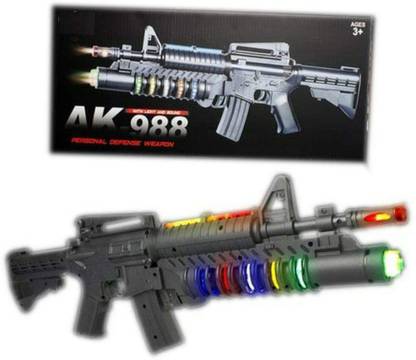 Toyvala Aesthetic AK-988 Toy Rifle - Toy Machine Gun Features Flashing Light, Amazing Electronic Sound & Unique Action Measuring 21.25 Inch Guns & Darts