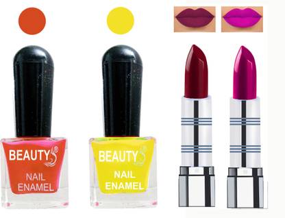 आवर ब्यूटी High Shine True Wear combo Set & Makeup Combo Set of 16