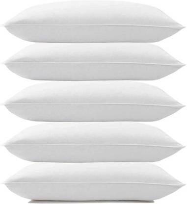 Swikon star 5 Star Hotel Cotton Solid Sleeping Pillow Pack of 5