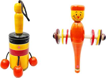 MyToyBox Rattle Set | Smiling Rattle and Baby Rattle | 0+ Years | Natural and Safe for babies Rattle