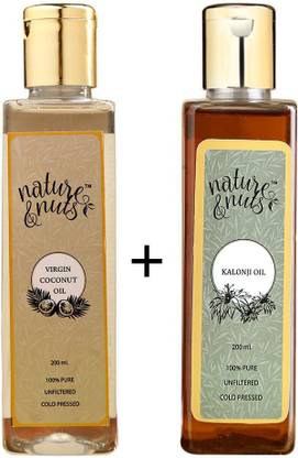 Nature & Nuts Kalonji Oil And Virgin Coconut Oil Hair, Joint Pain, Asthma, Migraine And Headache Treatment Liquid