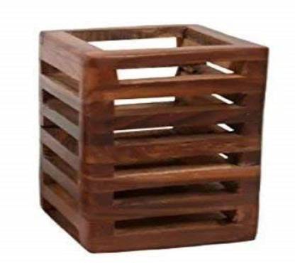 Fleurs De Rocaille 1 Compartments Wood Pen Holder