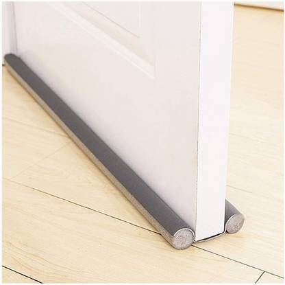 Smart Saver PVC Sound-Proof Reduce Noise Energy Saving Weather Stripping Under Door Twin Draft Stopper (36 inch, Grey) Floor Mounted Door Stopper