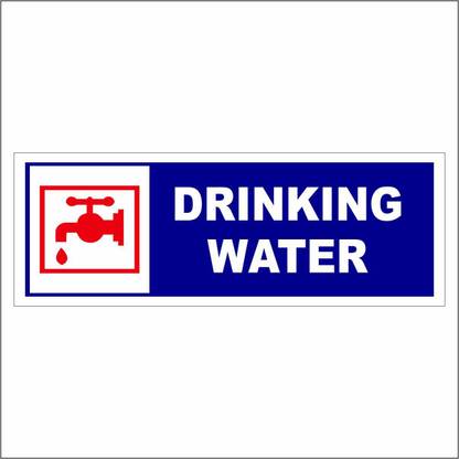 madhusigns MADHU - Drinking Water Sign board in 3mm thick foam sheet (12" X 8") Emergency Sign
