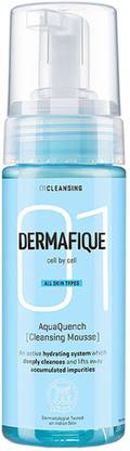 Dermafique AquaQuench Foaming Mousse, Hydrates Skin, with Pro Vitamin E & Vitamin B5 Face Wash