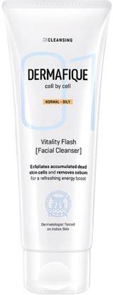 Dermafique Vitality Flash Facial Cleanser h Paraben Free, with Orange Zest Extracts Face Wash