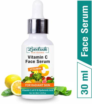 Lovelook Vitamin C Serum For Radiant Skin with Hyaluronic Acid and Aloe Vera Extract