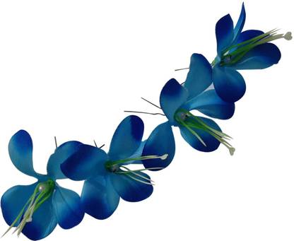 Trendchicks Blue Orchid Flower Hair Pin for women and girls Hair Pin
