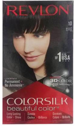 Revlon Colorsilk Beautiful Hair Color (Made in Italy) Black 10 , Black 10/1N