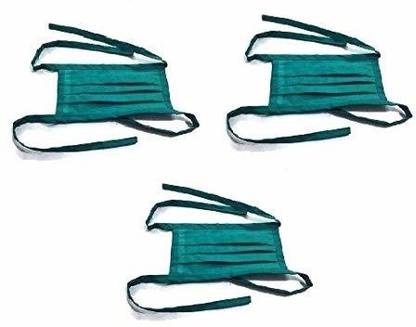Agarwals Reusable Surgical Face Mask Cotton Tie Type Green(Pack of 3) face mask Cloth Mask