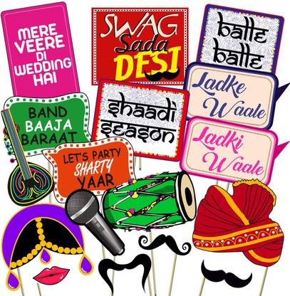 Quick Wedding Photo Booth/ Mehandi Props/ Sangeet Props/ Bachelorette Props Photo Booth Board
