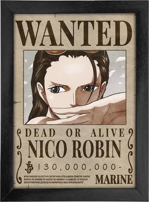 Nico Robin Wanted Wooden Framed Poster Without Glass Paper Print
