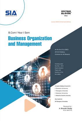 Business Organization And Management, B.Com I-Year I-Sem (Common For All Streams) As Per The (O.U) CBCS 2019-20 Syllabus, Latest 2020-21 Revised Edition
