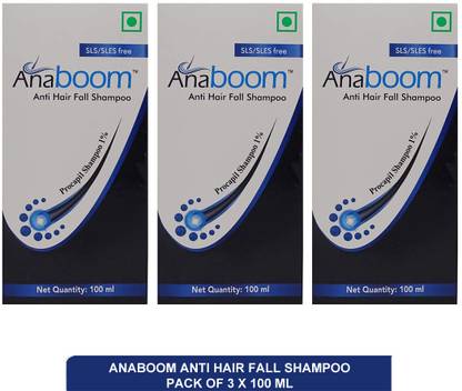 anaboom অ্যান্টি হেয়ার ফল শ্যাম্পু - চুল পড়া বন্ধ করার জন্য সেরা শ্যাম্পু (3 টির প্যাক) 100ml