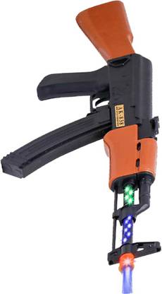 Toyvala Enchanting PUBG AK-838 Musical Toy Gun/Rifle - Toy Machine Gun Features Attractive Flashing Light, Amazing Electronic Sound , Removable Knife and Unique Action Measuring 73 Cms Guns & Darts