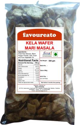 Favoureato Kela Wafer Mari Masala (Banana Wafer Salted with Black Pepper Masala) Wafers