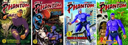 PHANTOM COMICS, THE GHOST WHO WALKS, SET OF 4 VOLUMES, NO 1,2,3,4 , INCLUDE 8 STORIES